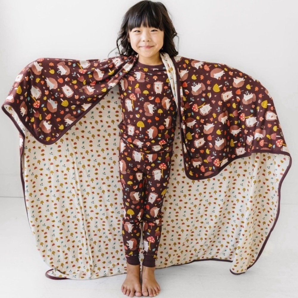 Little Sleepies Happy Hedgehogs Blanket